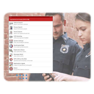 patrol staff reviewing parking data